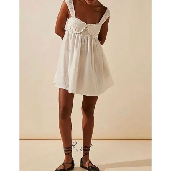 Free People Blissful Breeze Mini Dress Sz Large NWT - Picture 1 of 5